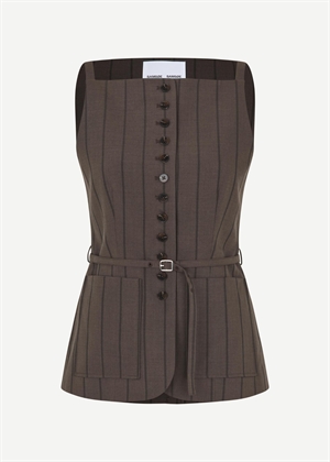 Sahelly vest 16178 Mulch Stripe Samsøe